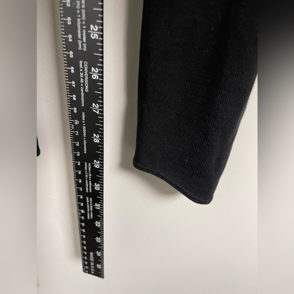 Vince Black Leggings Pants Stirrup Ribbed Knit Pull On Stretch Size Large - Picture 6 of 11